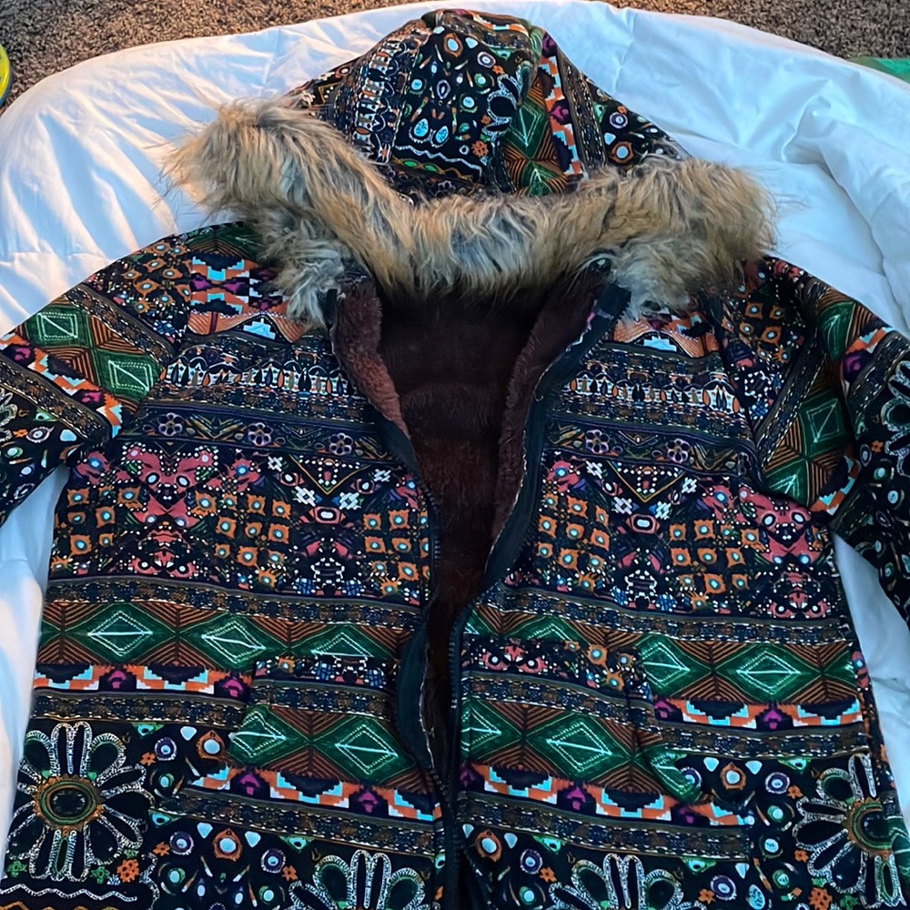 Long fur winter coat